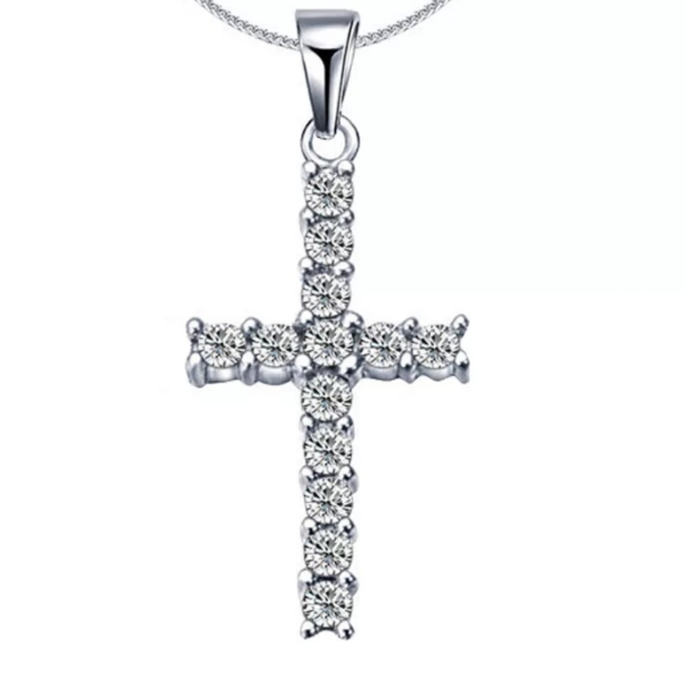 Cross Pendant with rhinestones